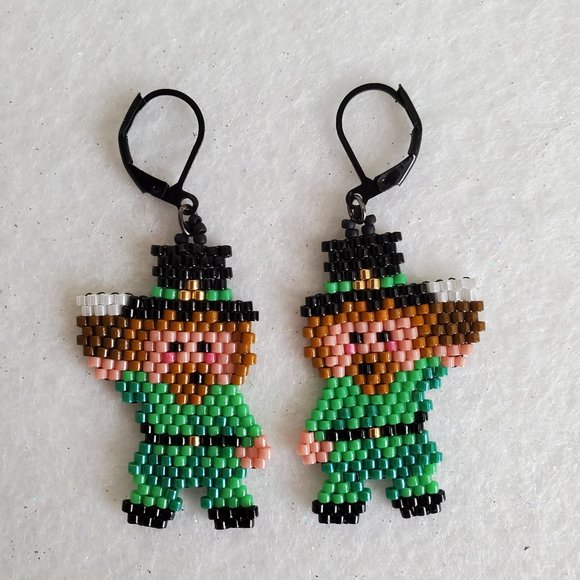 St. Patrick's Day Delica Earrings - Picture 1 of 2